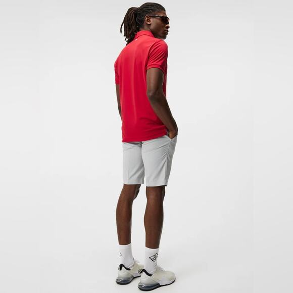 J. LINDEBERG Tour Tech Slim Fit Polo Chili Pepper Red Logo Stretch Sz Large NEW - Picture 5 of 12